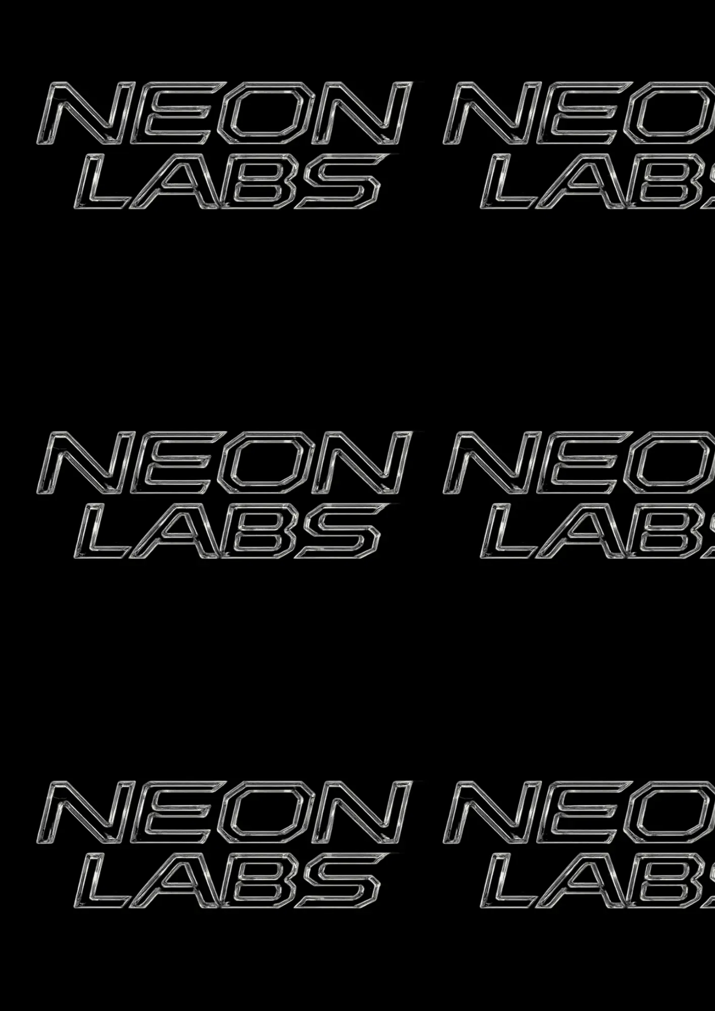 Neon Labs ADP outline mark repeated on a black background